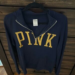 Victoria Secret PINK Michigan Wolverine quarterzl zip